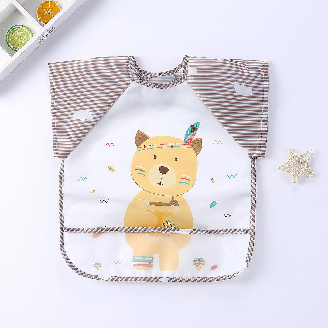 Waterproof Baby Bib with Sleeves-J-0-3 years old-Nora Luxe