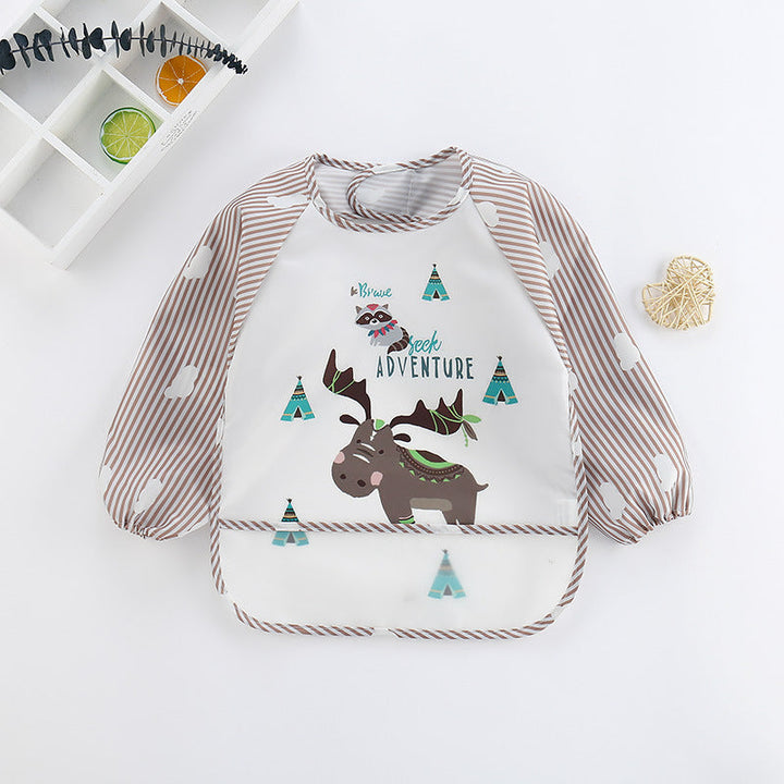 Waterproof Baby Bib with Sleeves-L-0-3 years old-Nora Luxe