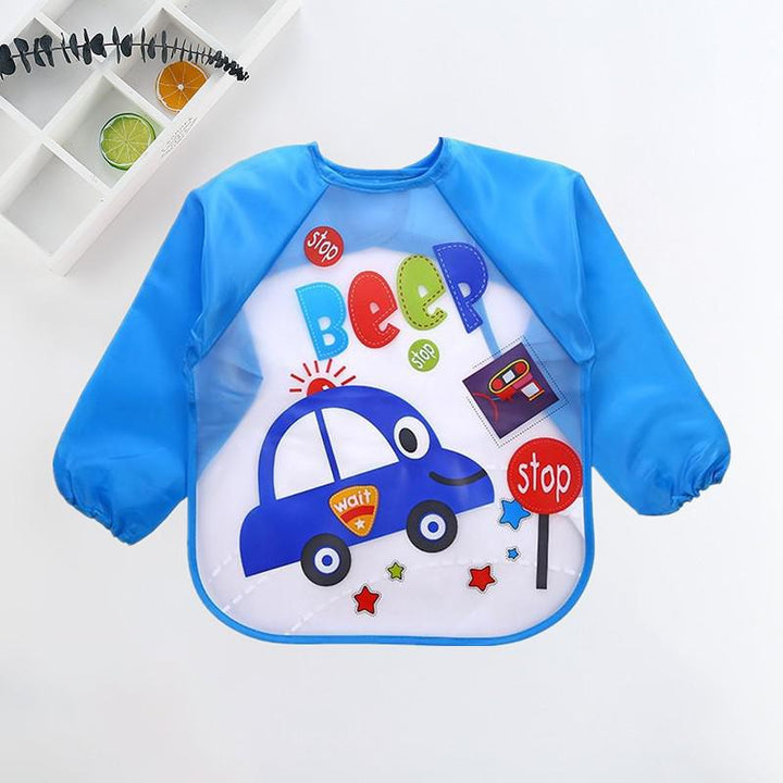 Waterproof Baby Bib with Sleeves-M-0-3 years old-Nora Luxe
