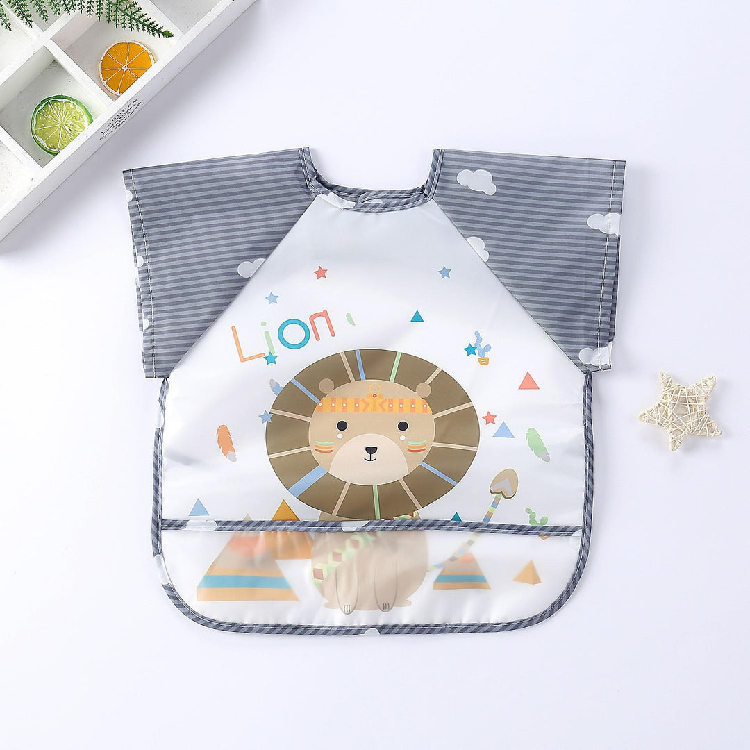 Waterproof Baby Bib with Sleeves-P-0-3 years old-Nora Luxe