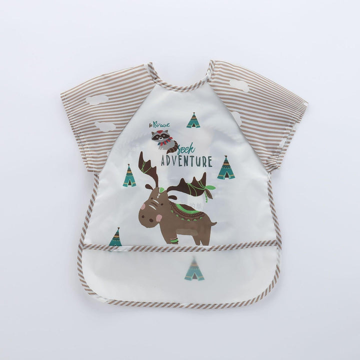 Waterproof Baby Bib with Sleeves-Q-0-3 years old-Nora Luxe