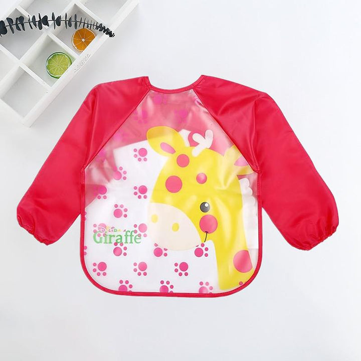 Waterproof Baby Bib with Sleeves-R-0-3 years old-Nora Luxe