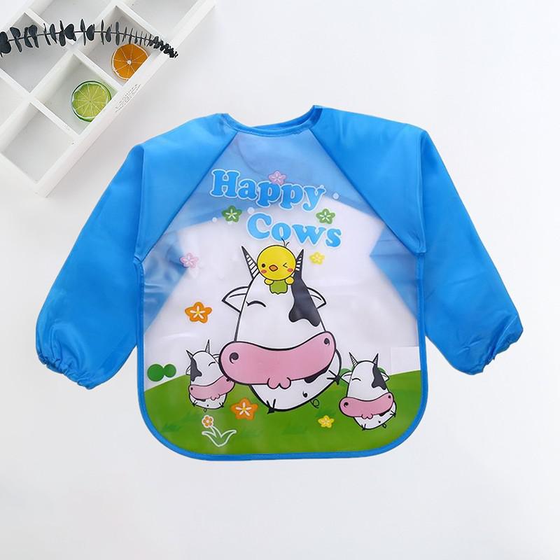 Waterproof Baby Bib with Sleeves-S-0-3 years old-Nora Luxe