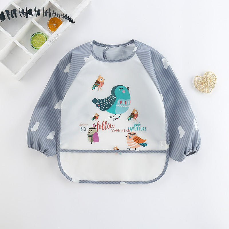 Waterproof Baby Bib with Sleeves-V-0-3 years old-Nora Luxe