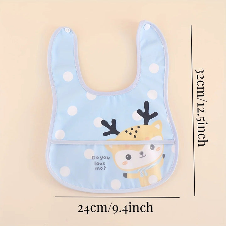 Waterproof Baby Bibs – Adjustable 5 Pieces-Blue - Random 5 pieces-Nora Luxe