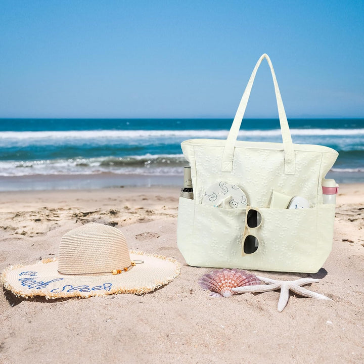 Extra Large Waterproof Beach Tote with Wet Compartment – Buy 1, Take 1 FREE