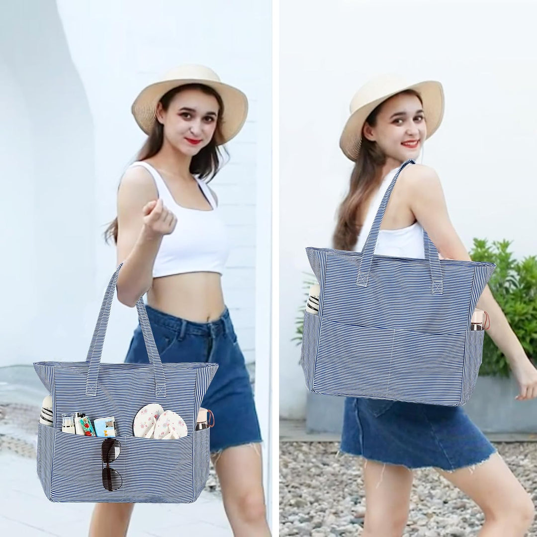 Extra Large Waterproof Beach Tote with Wet Compartment – Buy 1, Take 1 FREE