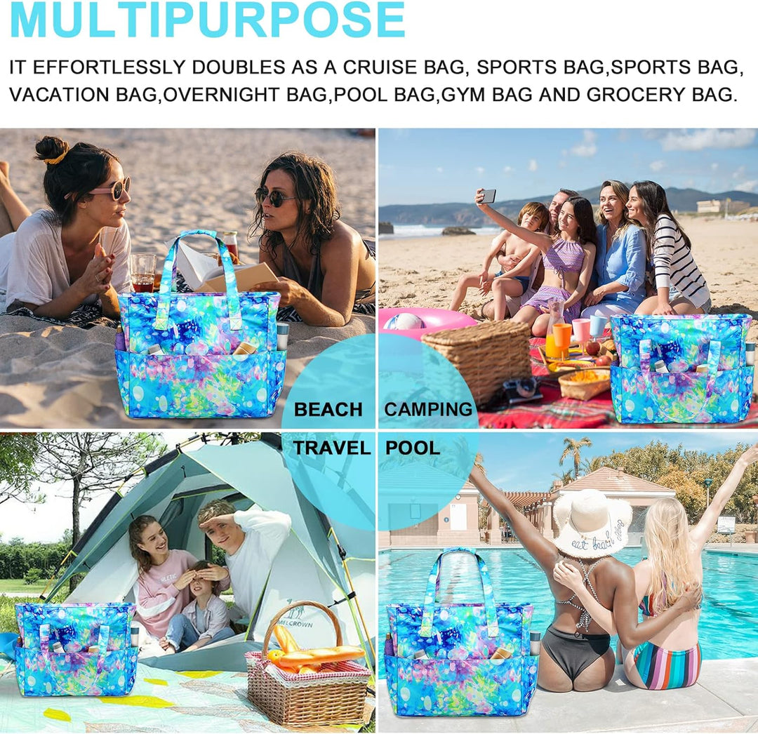 Extra Large Waterproof Beach Tote with Wet Compartment – Buy 1, Take 1 FREE