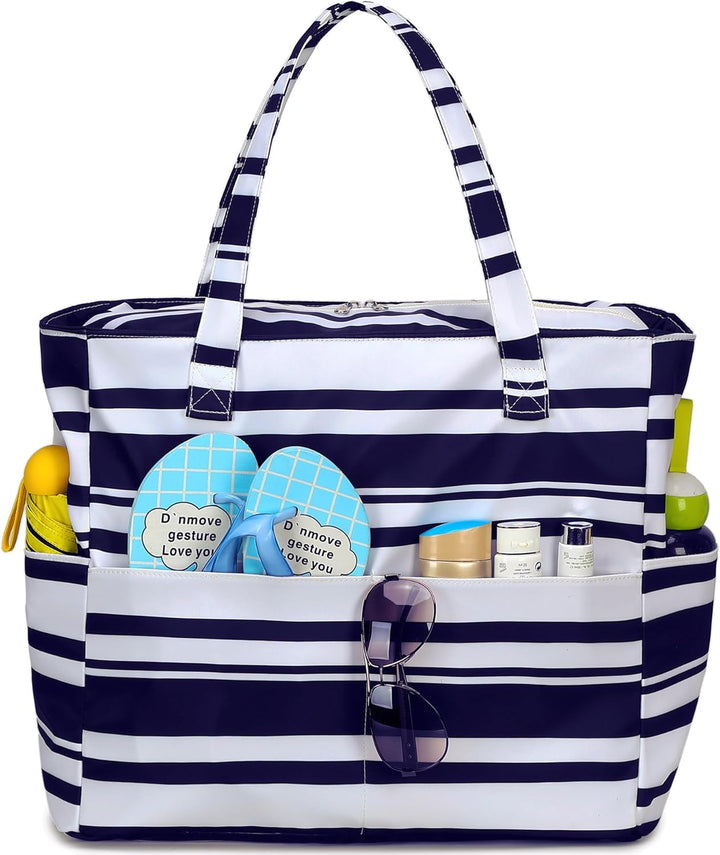 Extra Large Waterproof Beach Tote with Wet Compartment – Buy 1, Take 1 FREE
