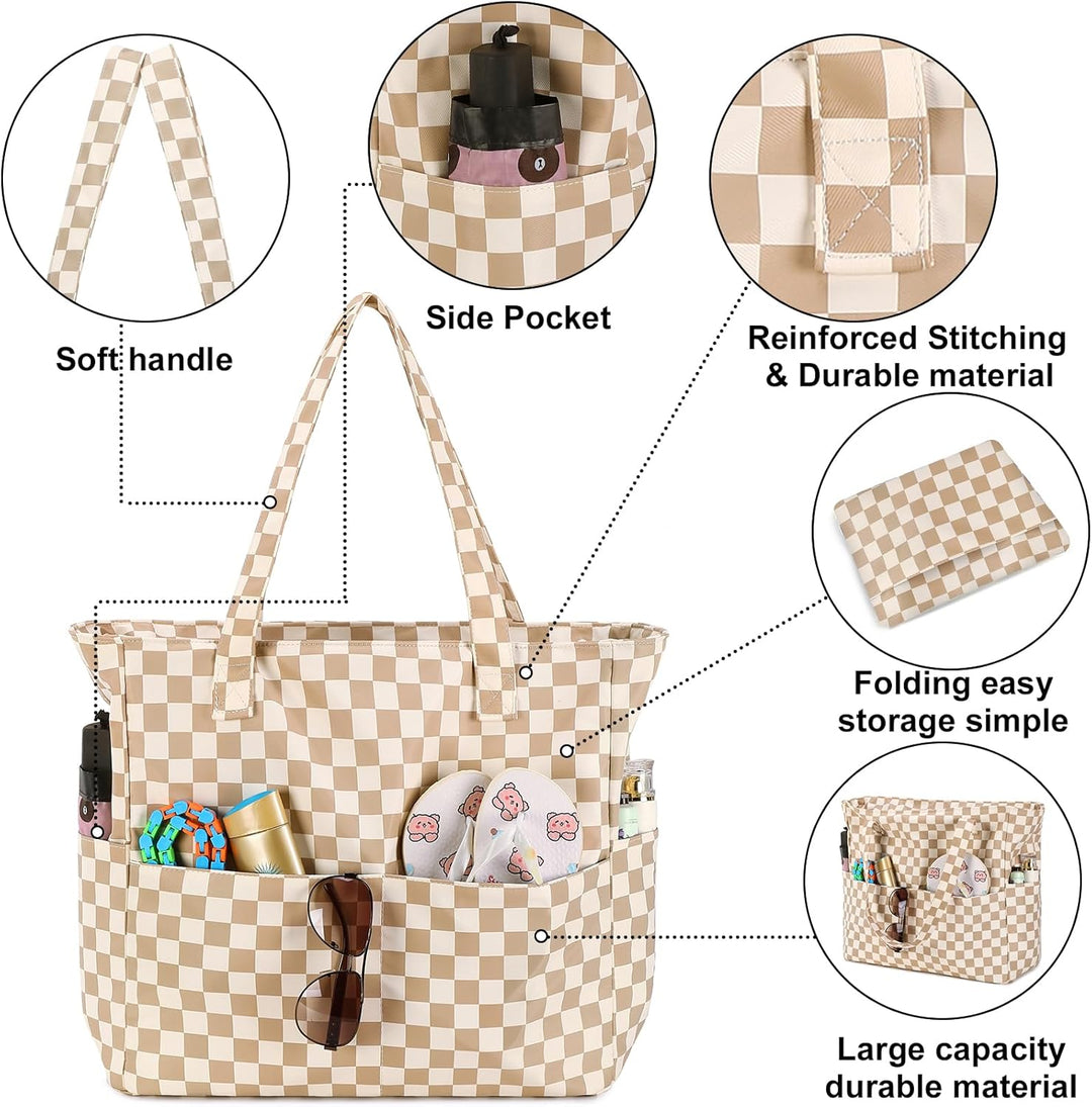 Extra Large Waterproof Beach Tote with Wet Compartment – Buy 1, Take 1 FREE