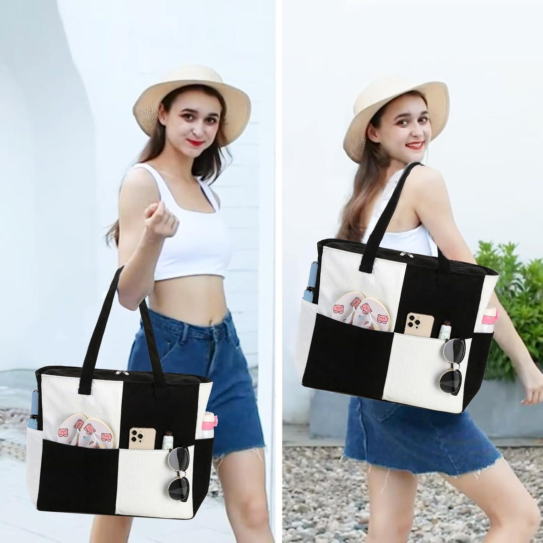 Extra Large Waterproof Beach Tote with Wet Compartment – Buy 1, Take 1 FREE
