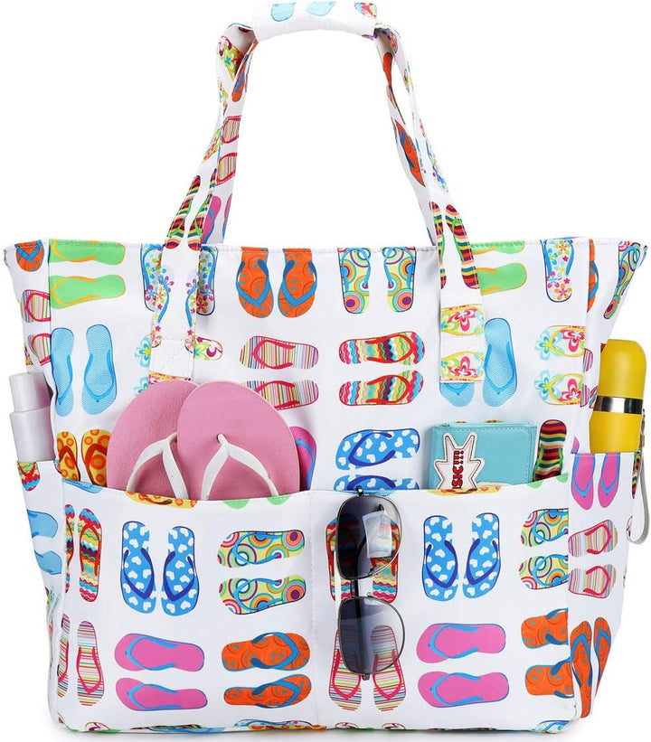 Extra Large Waterproof Beach Tote with Wet Compartment – Buy 1, Take 1 FREE