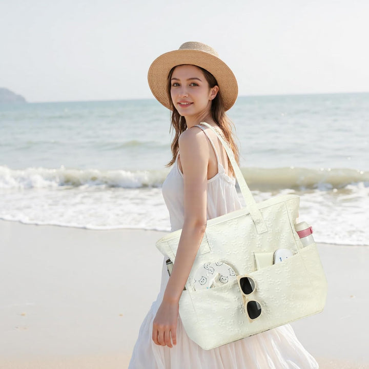 Extra Large Waterproof Beach Tote with Wet Compartment – Buy 1, Take 1 FREE