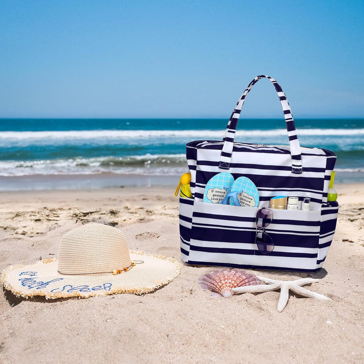 Extra Large Waterproof Beach Tote with Wet Compartment – Buy 1, Take 1 FREE
