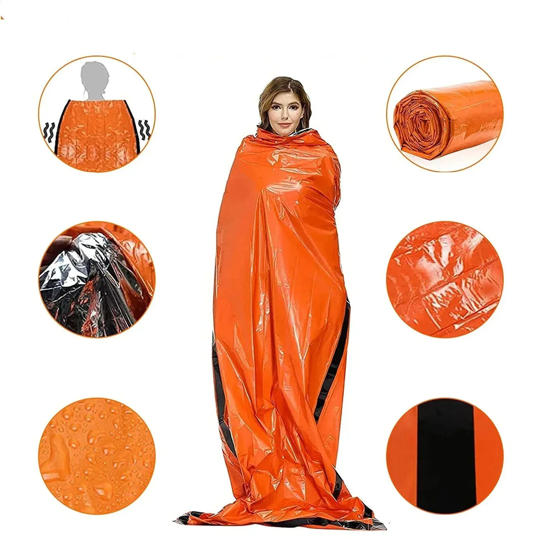 Waterproof Bivvy Bag - SurviveLite-2 Orange-Nora Luxe