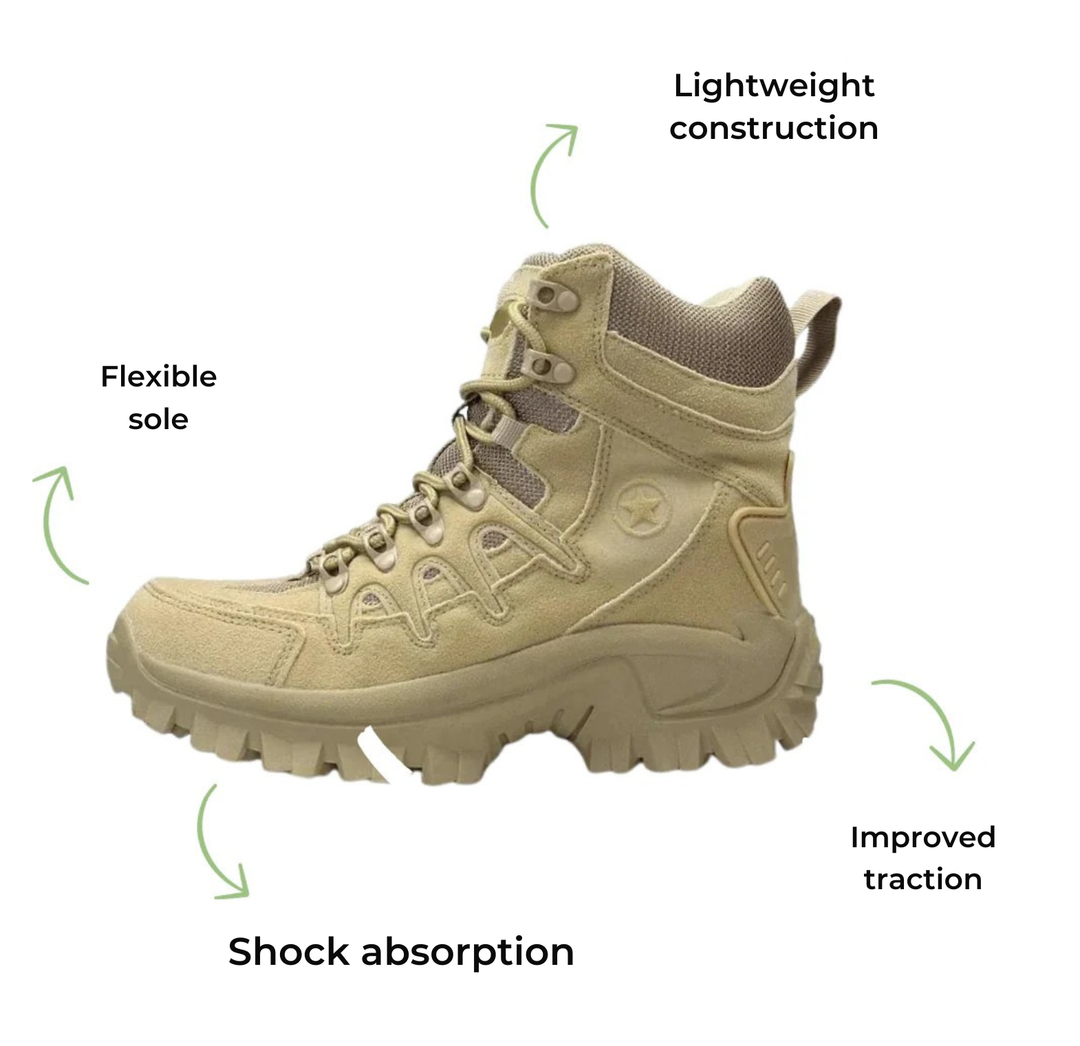 Waterproof Boots - TacticalPro-Khaki-5.0-Nora Luxe