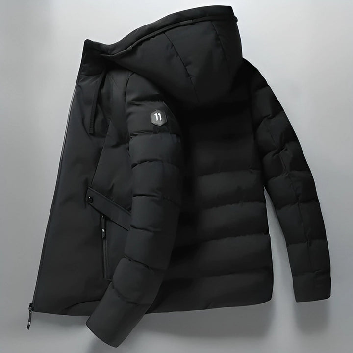 Waterproof Comfortable Men's Winter Parka - Arwin-Black-M-Nora Luxe