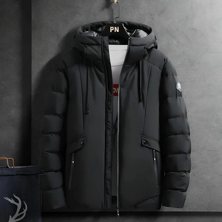 Waterproof Comfortable Men's Winter Parka - Arwin-Blue-M-Nora Luxe