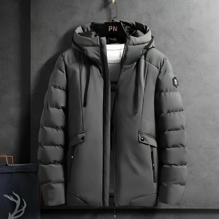 Waterproof Comfortable Men's Winter Parka - Arwin-Blue-M-Nora Luxe