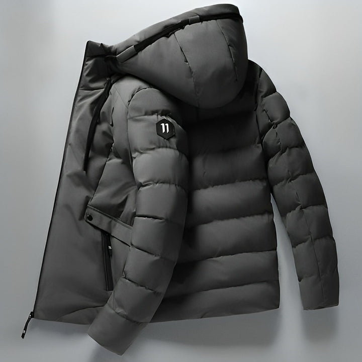 Waterproof Comfortable Men's Winter Parka - Arwin-Grey-M-Nora Luxe