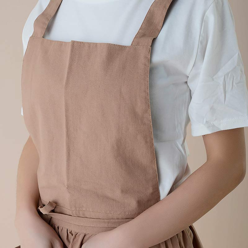 Waterproof Cotton Apron with Convenient Pockets - ChefMate-Pink-Nora Luxe