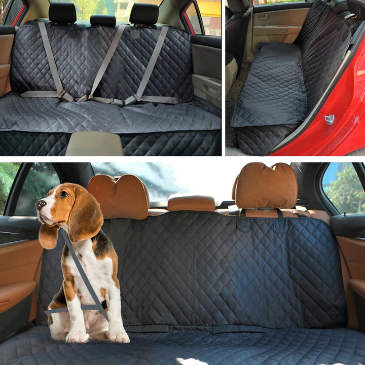 Waterproof Dog Car Seat Cover - PawShield-Black-With Middle Zipper-Nora Luxe