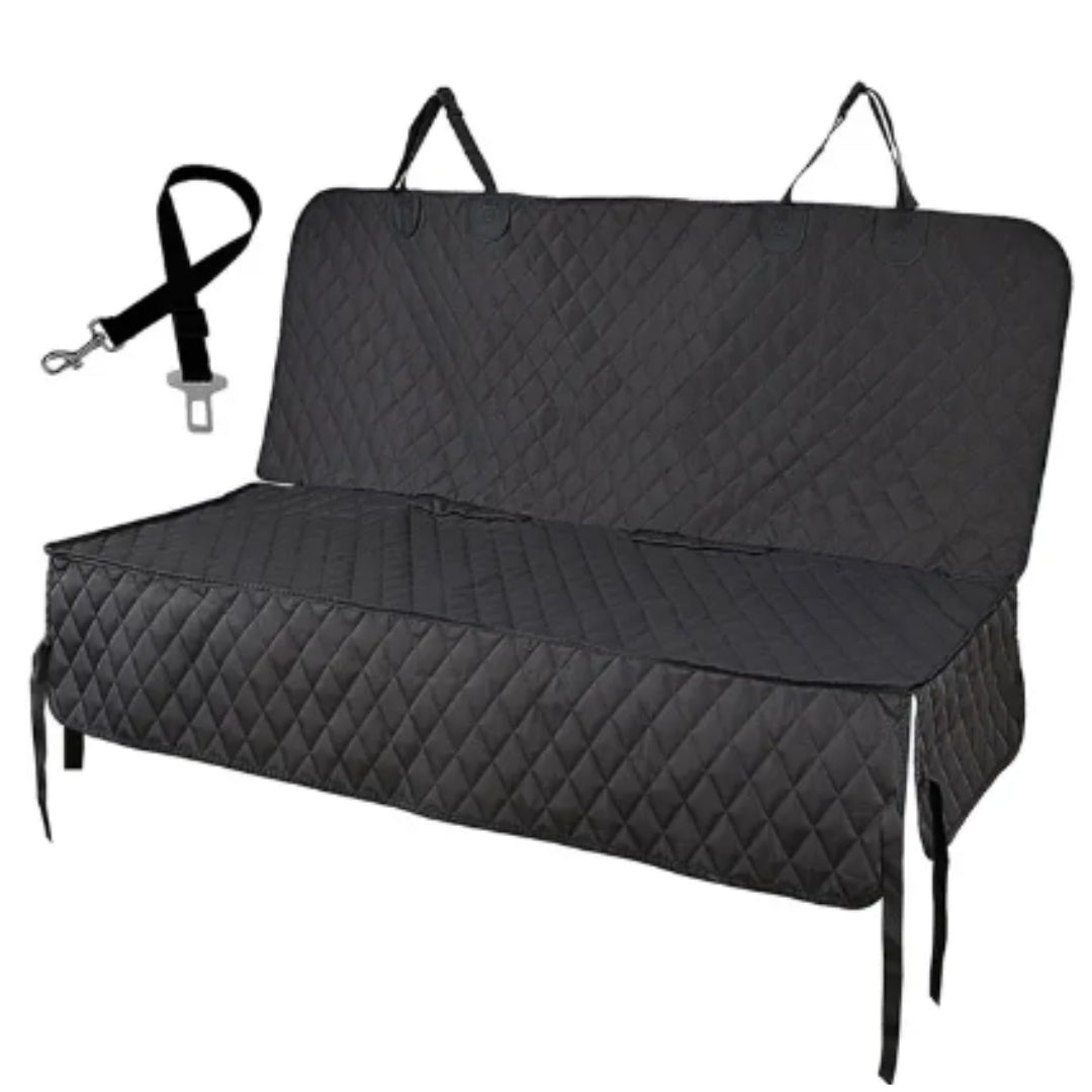 Waterproof Dog Car Seat Cover - PawShield-Black-With Middle Zipper-Nora Luxe