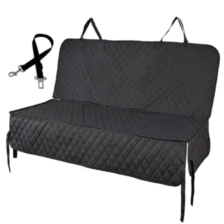 Waterproof Dog Car Seat Cover - PawShield-Black-With Middle Zipper-Nora Luxe