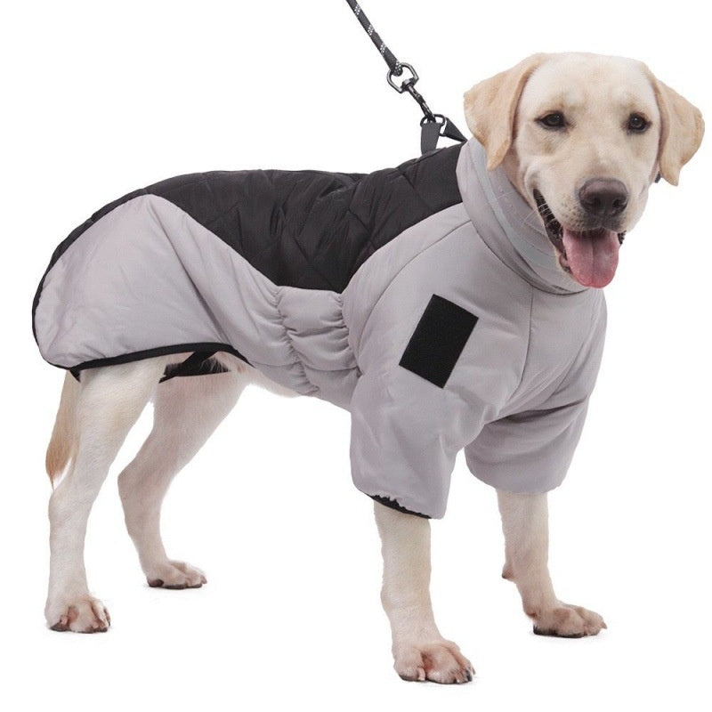 Waterproof Dog Coat - WeatherPaws-Gray-Black-XL-Nora Luxe