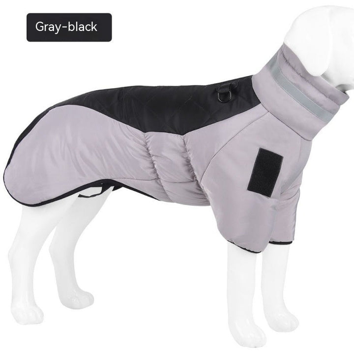 Waterproof Dog Coat - WeatherPaws-Gray-Orange-XL-Nora Luxe