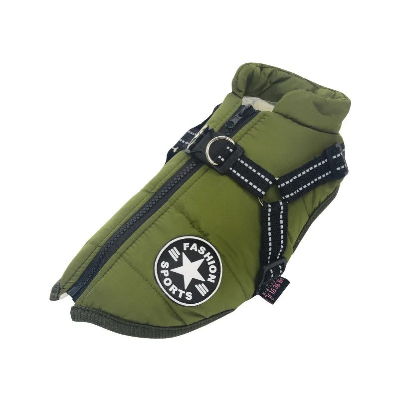 Waterproof Dog Jacket - RainRover-Green-S-Nora Luxe