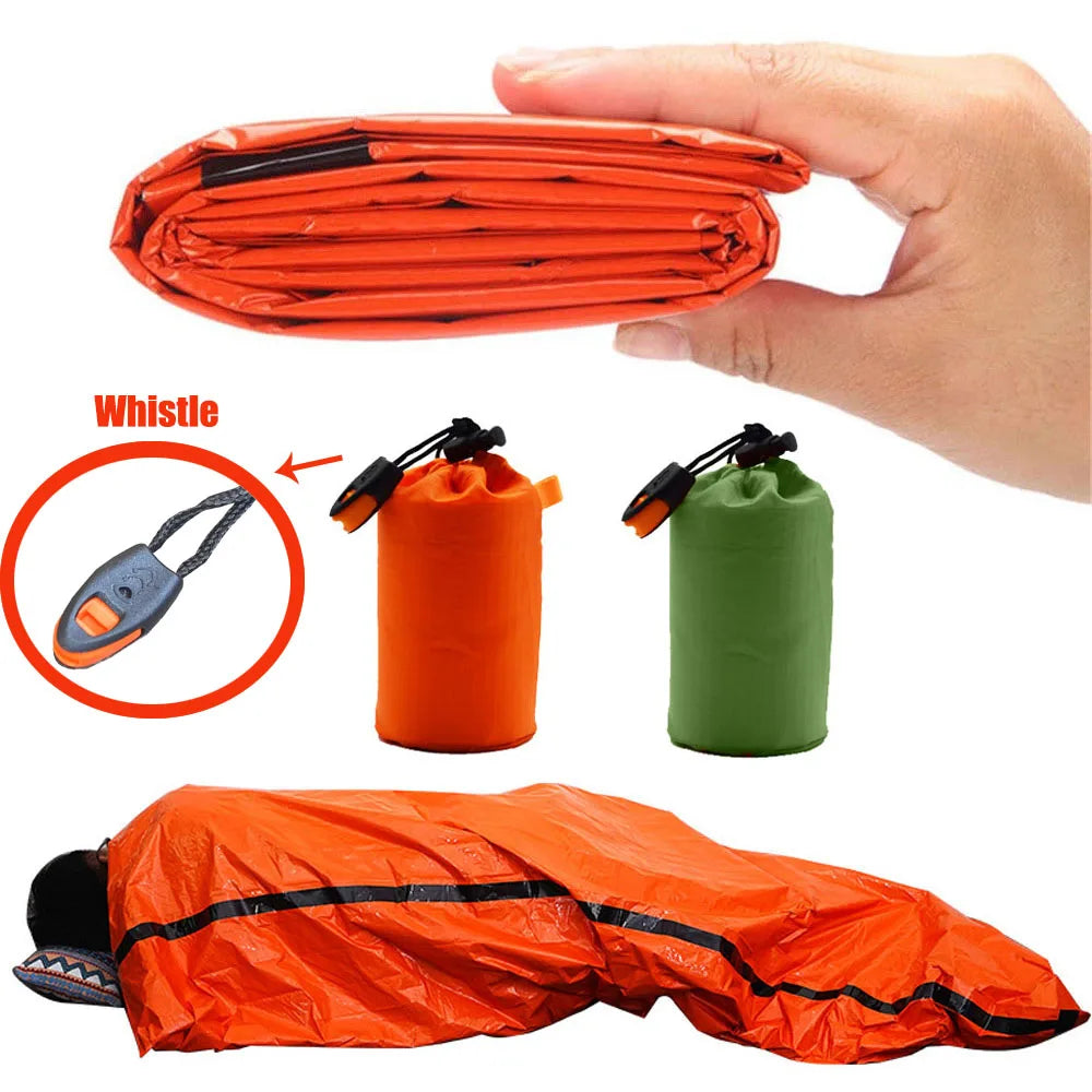 Waterproof Emergency Sleeping Bag - SurvivalShield Bivy-Orange-Nora Luxe