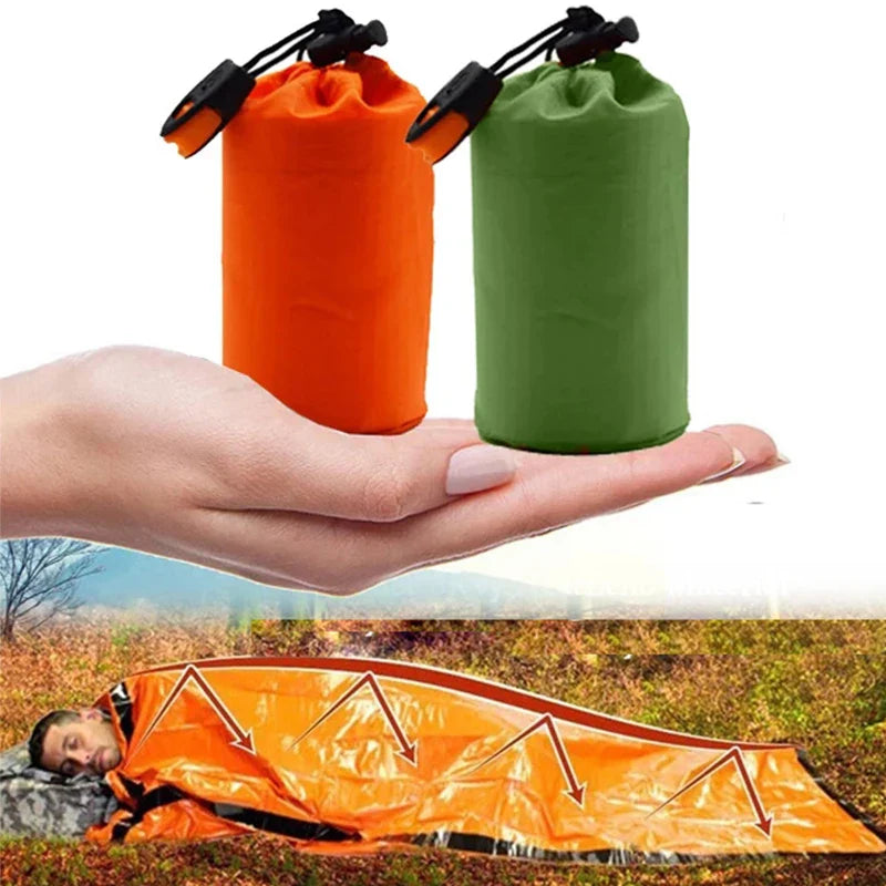 Waterproof Emergency Sleeping Bag - SurvivalShield Bivy-Orange-Nora Luxe