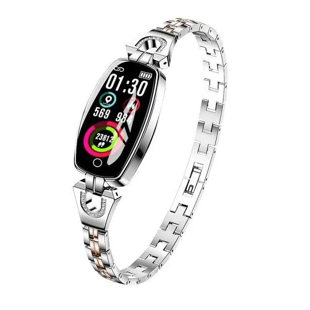Waterproof Fitness Wristband - FitStyle-Silver-Nora Luxe