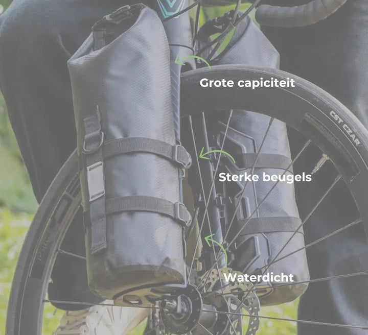 Waterproof Front Fork Bike Bags - AdventurePacks-5L-Nora Luxe