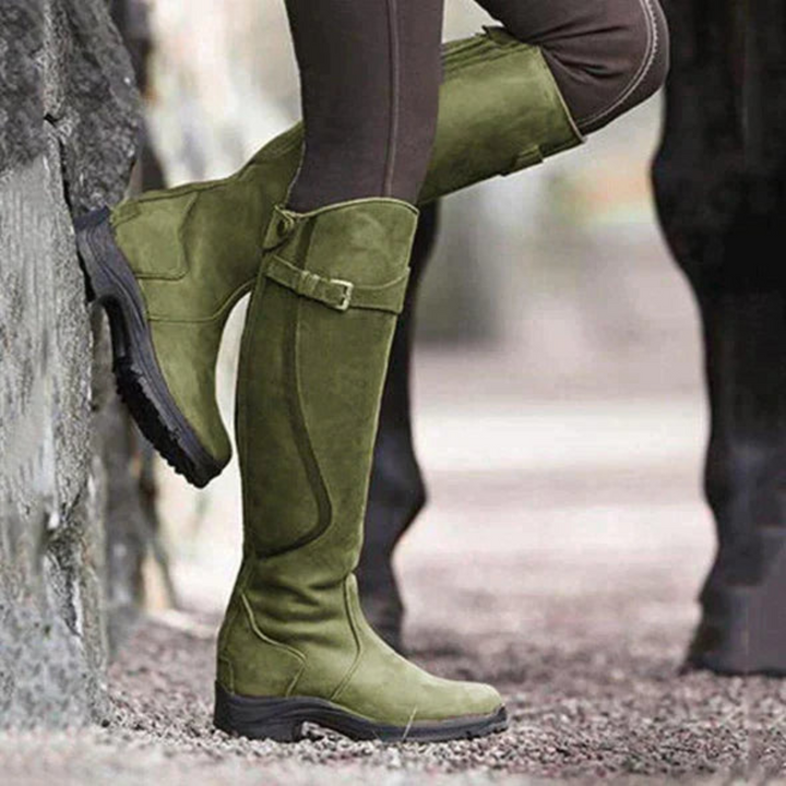 Waterproof High Women's Boots with Heel - Aurora-Green-3.0-Nora Luxe