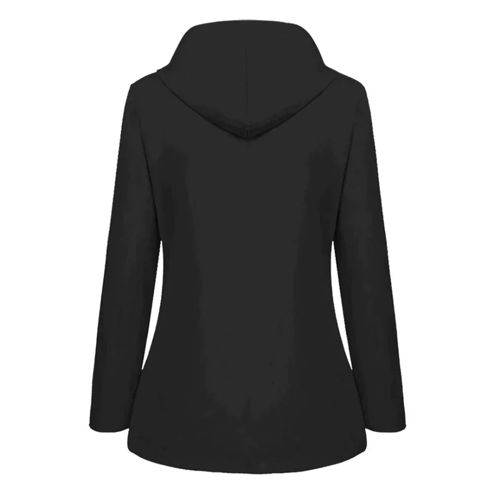 Waterproof Ladies Rain Jacket - Skye-Black-S-Nora Luxe