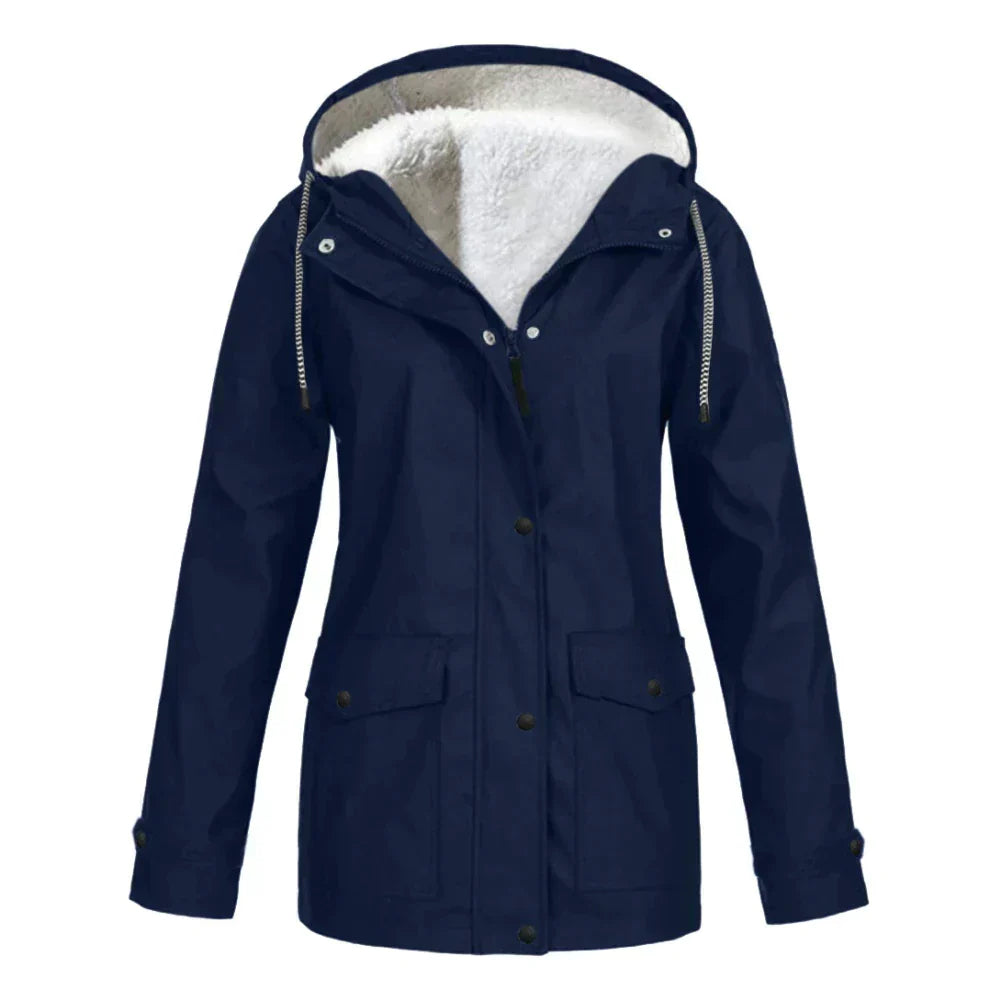 Waterproof Ladies Rain Jacket - Skye-Blue-S-Nora Luxe