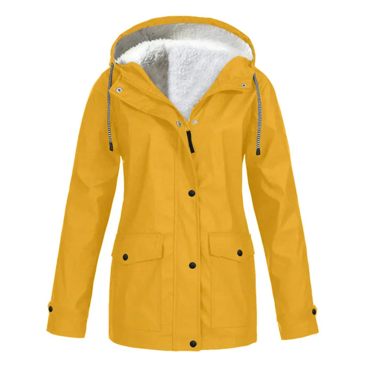 Waterproof Ladies Rain Jacket - Skye-Yellow-S-Nora Luxe
