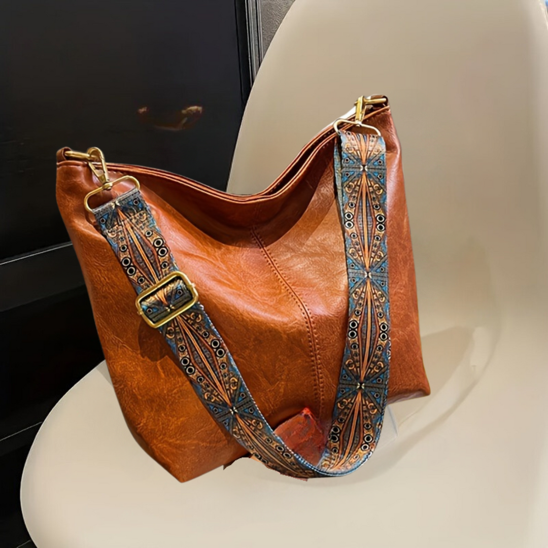 Waterproof Leather Handbags - Mia-Light Brown-Nora Luxe