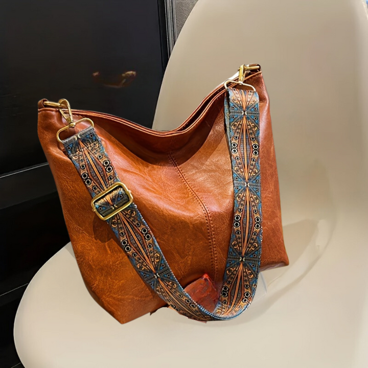 Waterproof Leather Handbags - Mia-Light Brown-Nora Luxe