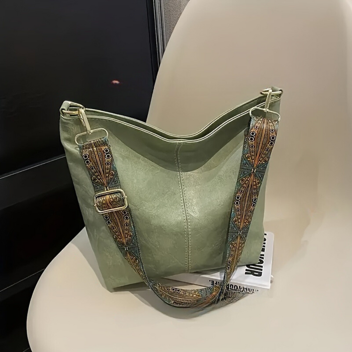 Waterproof Leather Handbags - Mia-Light Green-Nora Luxe