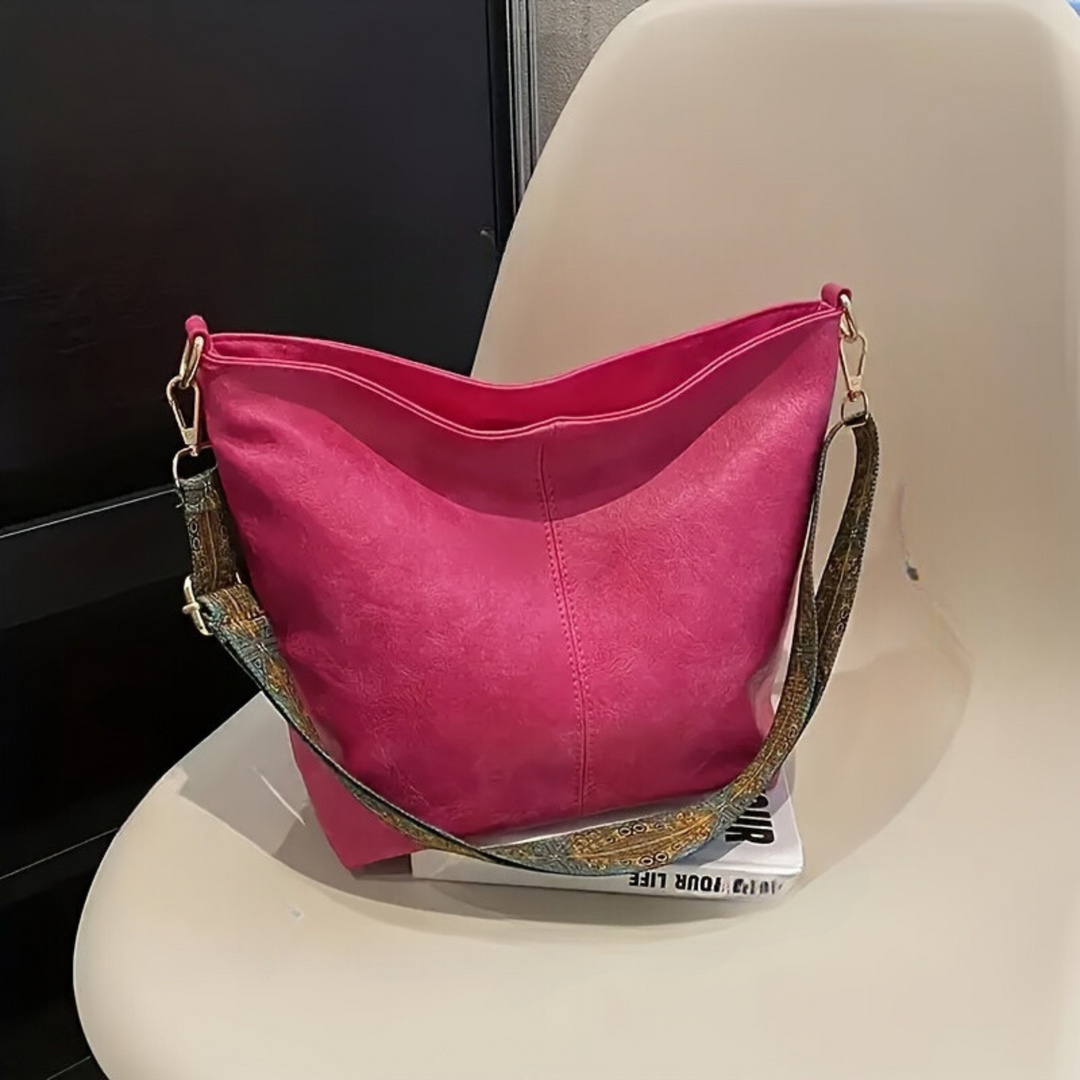 Waterproof Leather Handbags - Mia-Pink-Nora Luxe