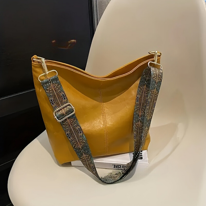 Waterproof Leather Handbags - Mia-Yellow-Nora Luxe