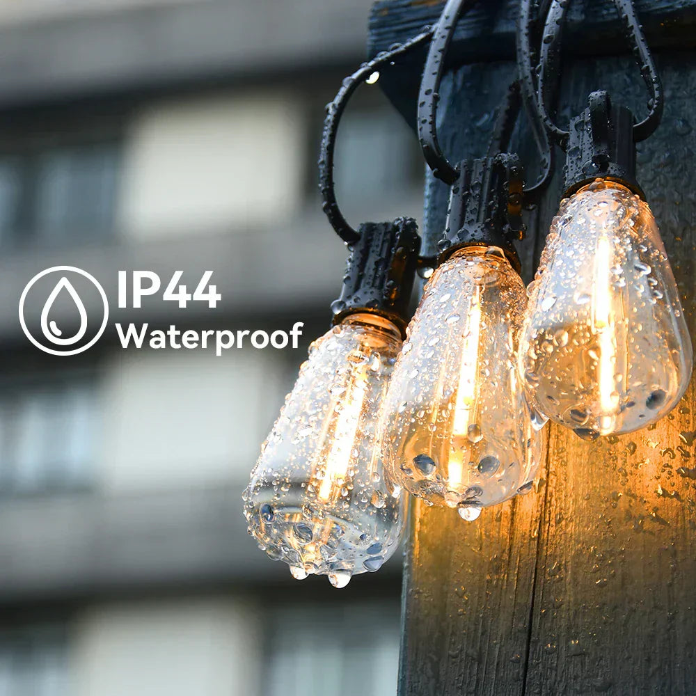 Waterproof LED Light String - LumiGlow-49.21 FT-Nora Luxe