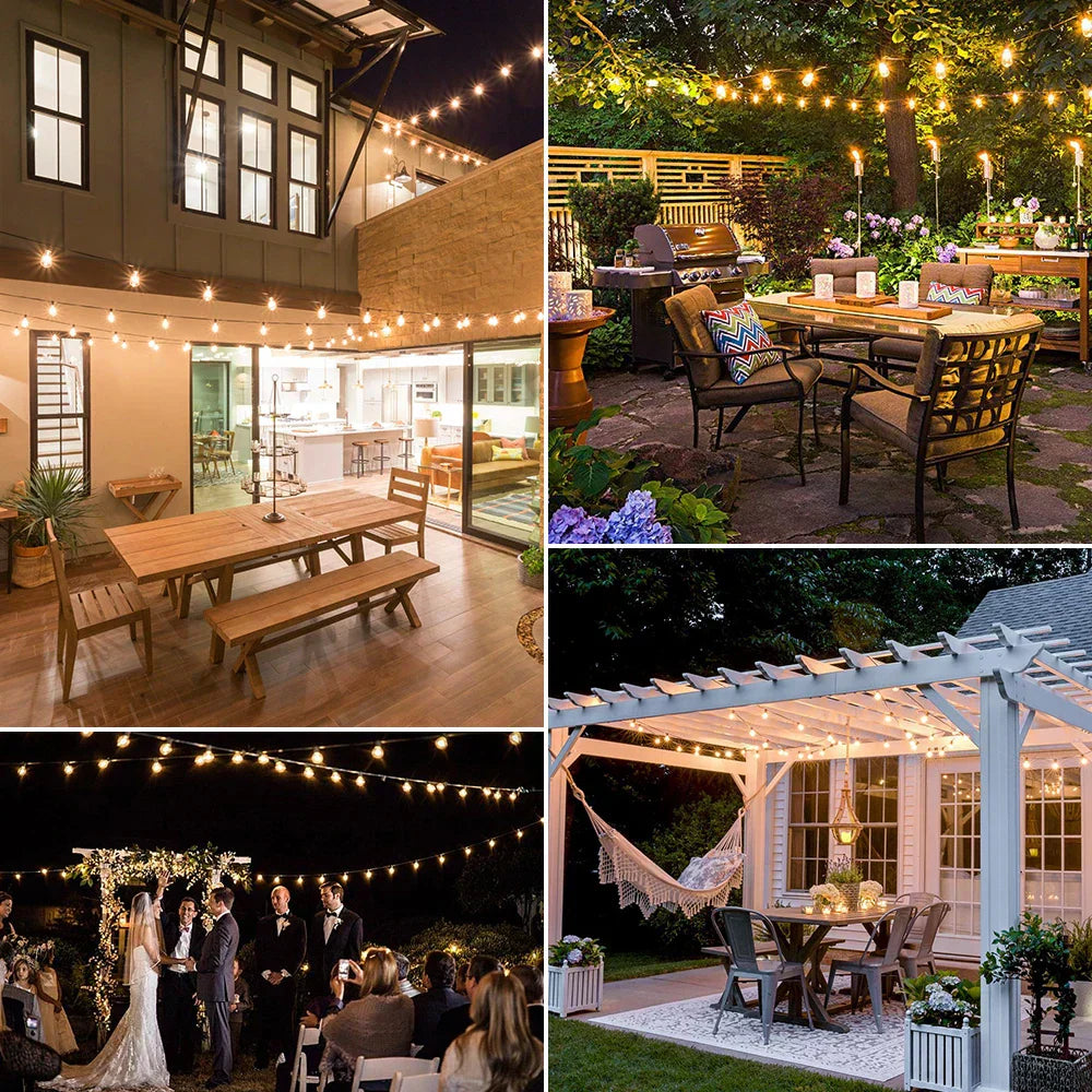 Waterproof LED Light String - LumiGlow-49.21 FT-Nora Luxe