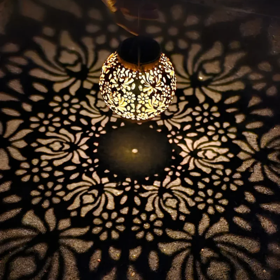 Waterproof LED Solar Garden Hanging Lamp - RadiantGlow-Nora Luxe