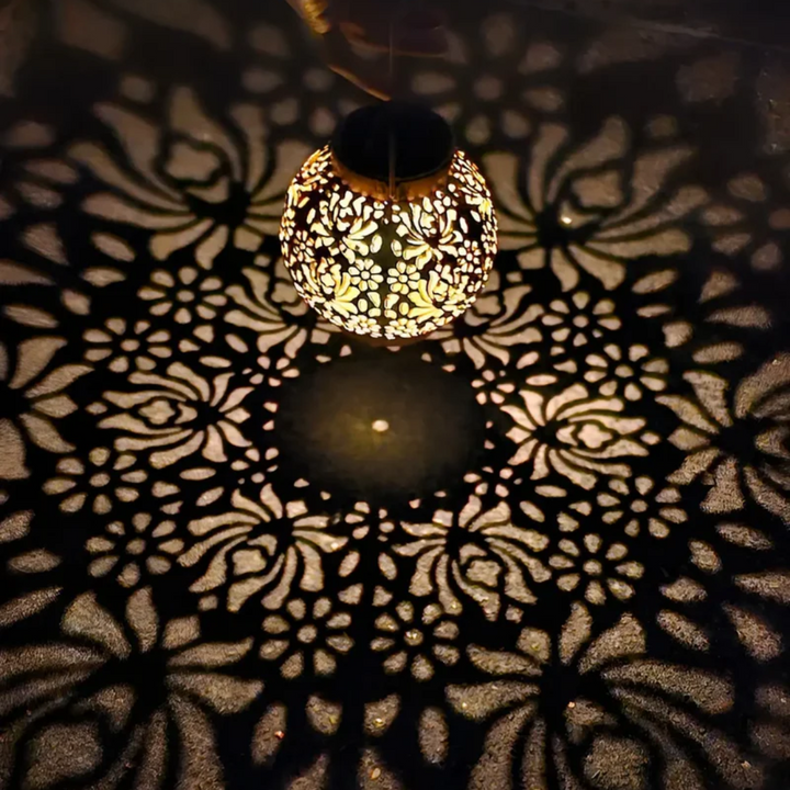 Waterproof LED Solar Garden Hanging Lamp - RadiantGlow-Nora Luxe