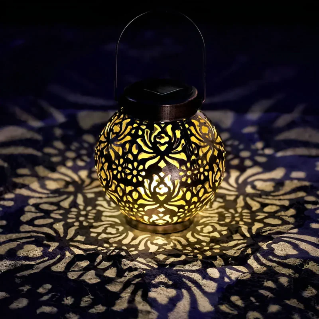 Waterproof LED Solar Garden Hanging Lamp - RadiantGlow-Nora Luxe