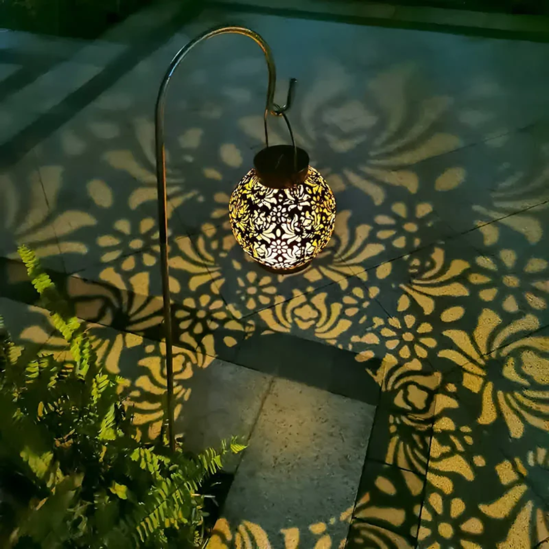 Waterproof LED Solar Garden Hanging Lamp - RadiantGlow-Nora Luxe
